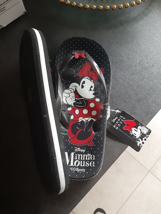 Klapki myszka miki 38 japonki minnie mouse china damskie buty logo