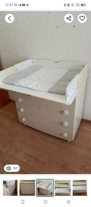 Детская кроватка Veres + комод с пеленатором