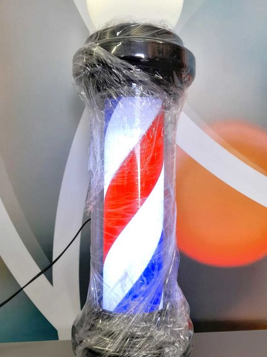 Barber Pole na Cor Preta para Barbearia ou Cabeleireiro