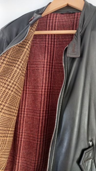 Blusão em pele castanho da Daniele Alessandrini estilo Biker