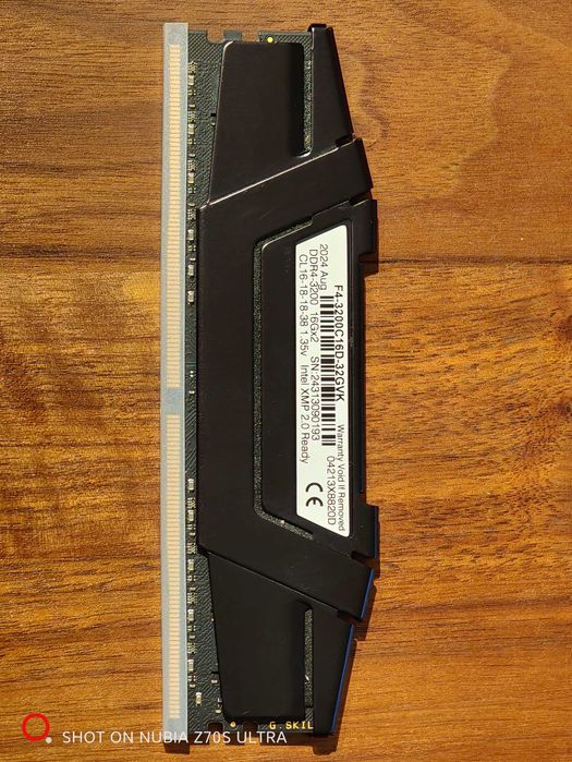 Pamiec RAM G.Skill RIPJAWS V DDR4 1x16GB 3200MHz CL16 1.35v Intel XMP