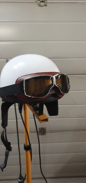 Kask orzeszek prl gogle