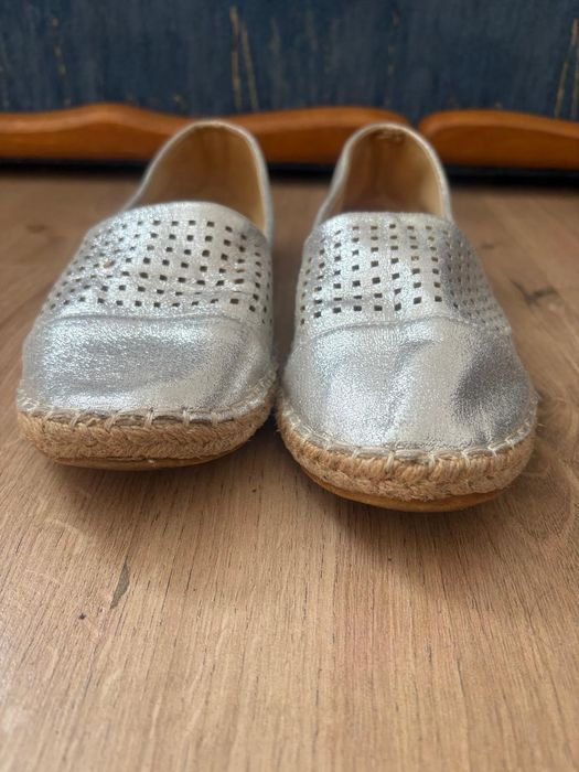 Espadryle  srebrne 40