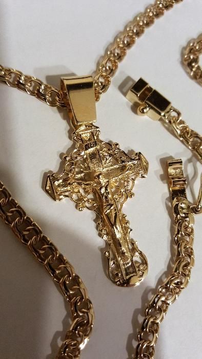 Złoty Łańcuszek GALIBARDI + KRZYŻ - 585 - Warszawa