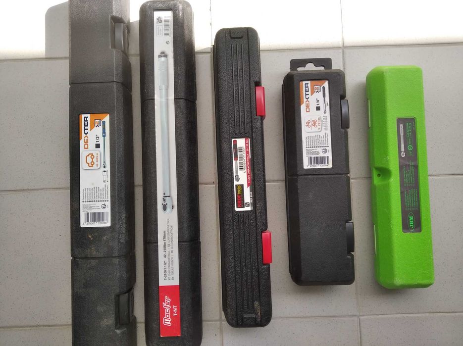 Lote de 5 chaves dinamométricas para reparação / calibração / peças
