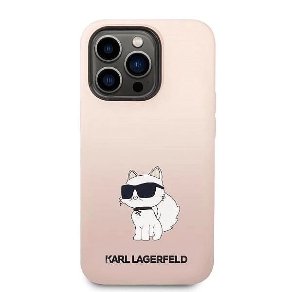 Etui Karl Lagerfeld Silicone Choupette na iPhone 14 Pro Max - różowe
