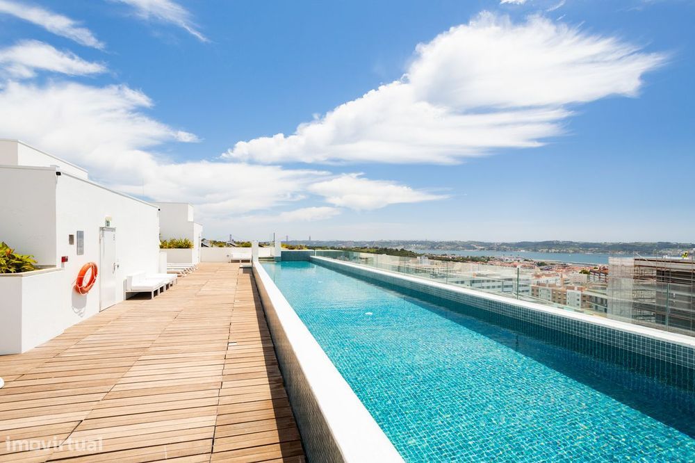T3 de Luxo no Lotus Living com Vista Rio, Terraço, Piscina e 2 Estacio