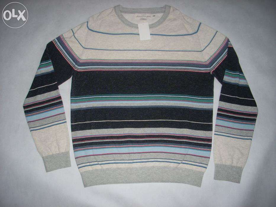 H&M LOGG sweter męski NOWY Bawełna L