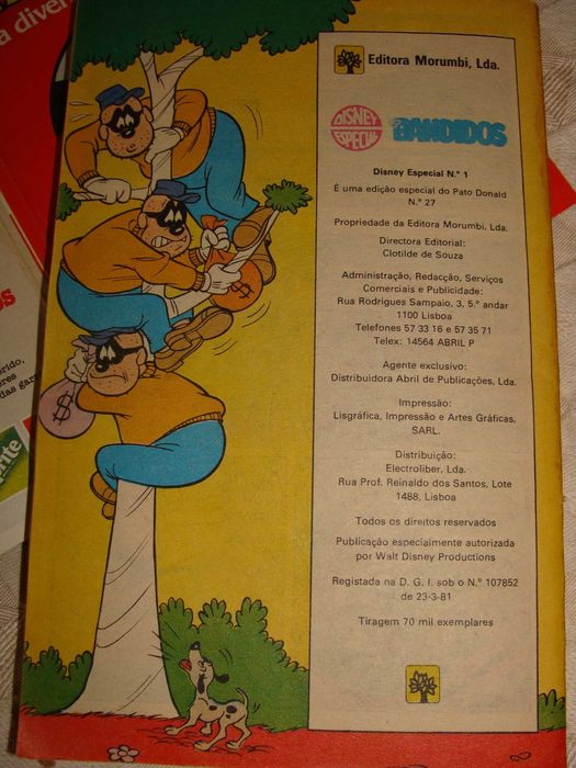 Livro de BD Disney Especial - Reedição Nº1 - Os Bandidos