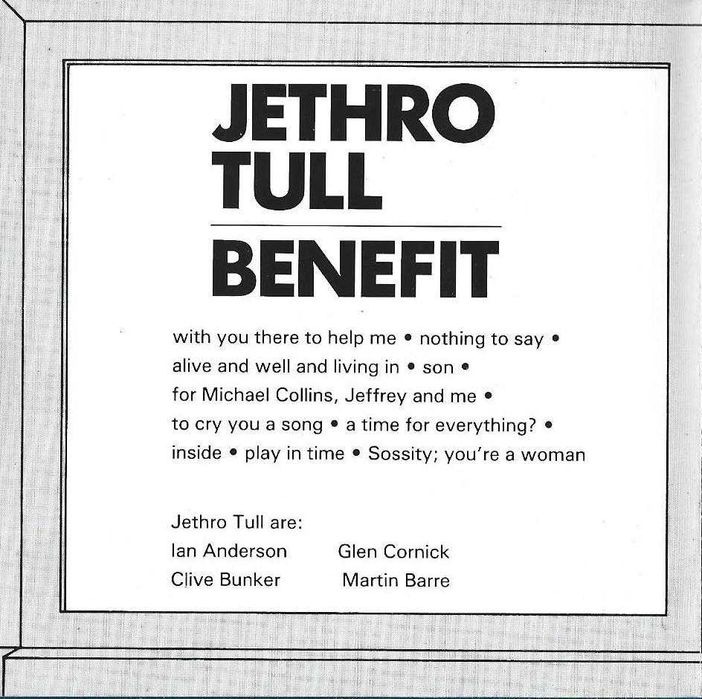 Jethro Tull - - - - - Benefit - - - - - CD