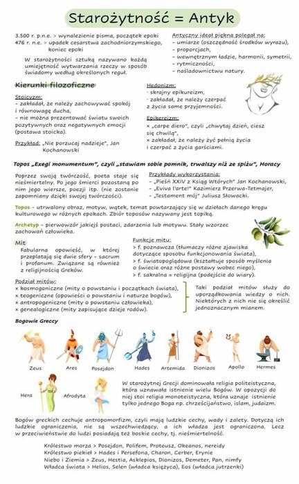 Notatki maturalne język polski