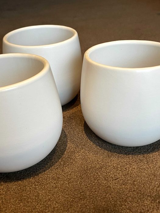 Conjunto 4 vasos brancos