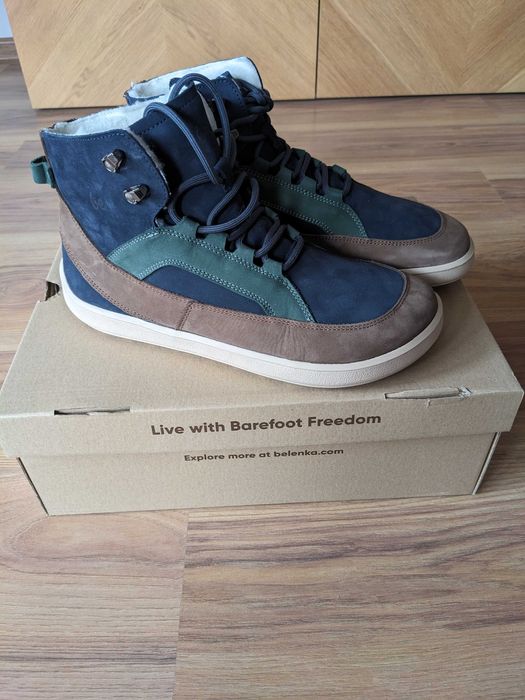BeLenka York - Navy, Brown & Beige barefoot 43 buty zimowe
