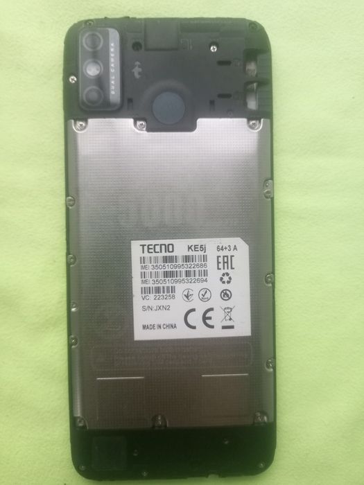 Лот  Tecno Spark 6GO  на запчасти