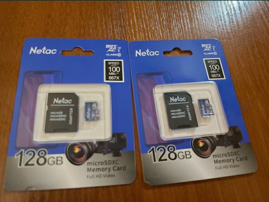 Dyski zewnętrzne. Karta pamięci MicroSDXC 128 GB i 64 GB Netac Class10