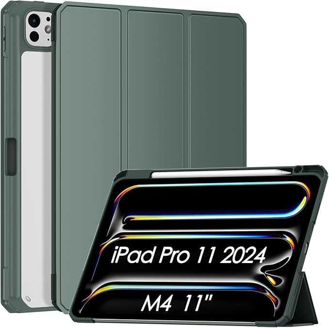 Etui iPad Pro 11 M4 2024 Patamiyar + Uchwyt na Pencil Zielone