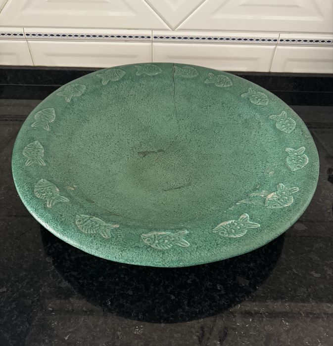 Green terracotta plate