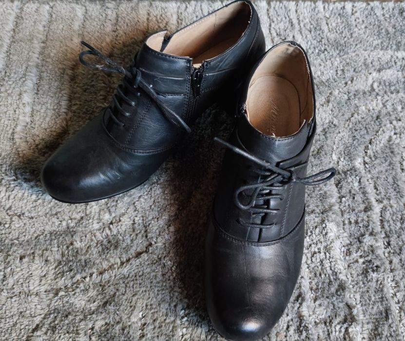 Buty czarne ze skóry