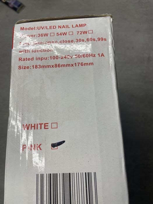 Lampa uv led różowa do paznokci