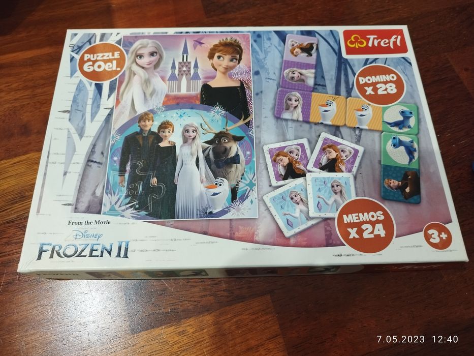 Puzzle Trefl Frozen 2 60el+Domino 28el+Memos 24el