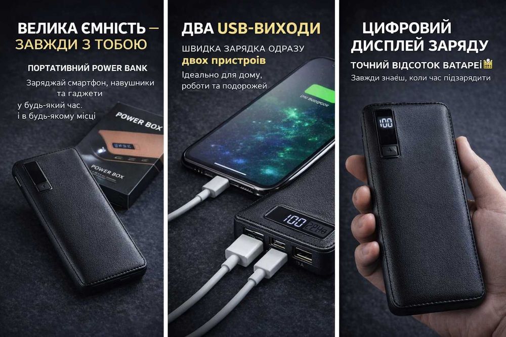 Повербанк 50000 mАh павербанк Smart Tech PowerBank Power Bank ліхтарик