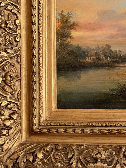 Pintura família Henri Desfontaines Barbizon | século XIX