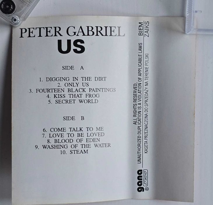 Kaseta audio Peter Gabriel -  US