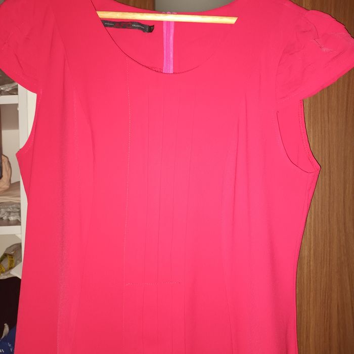 Sukienka wizytowa malinowa 48