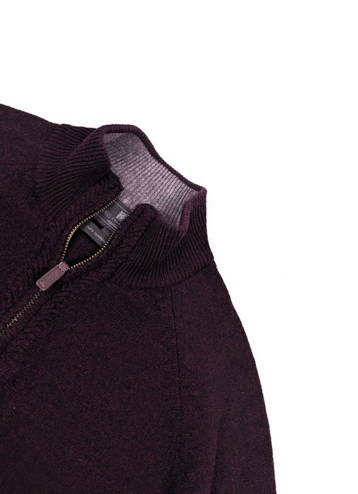 M&S bordowy sweter 100% wełna jagnięca M