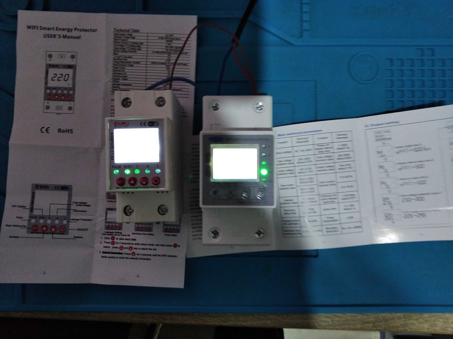 Реле напруги та струму Tomzn 63A, на 3 фази, WIFI