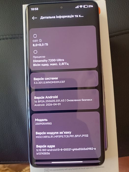 Xiaomi Redmi Note 13 Pro+ 5G 8/256GB White, гарний стан, комплект