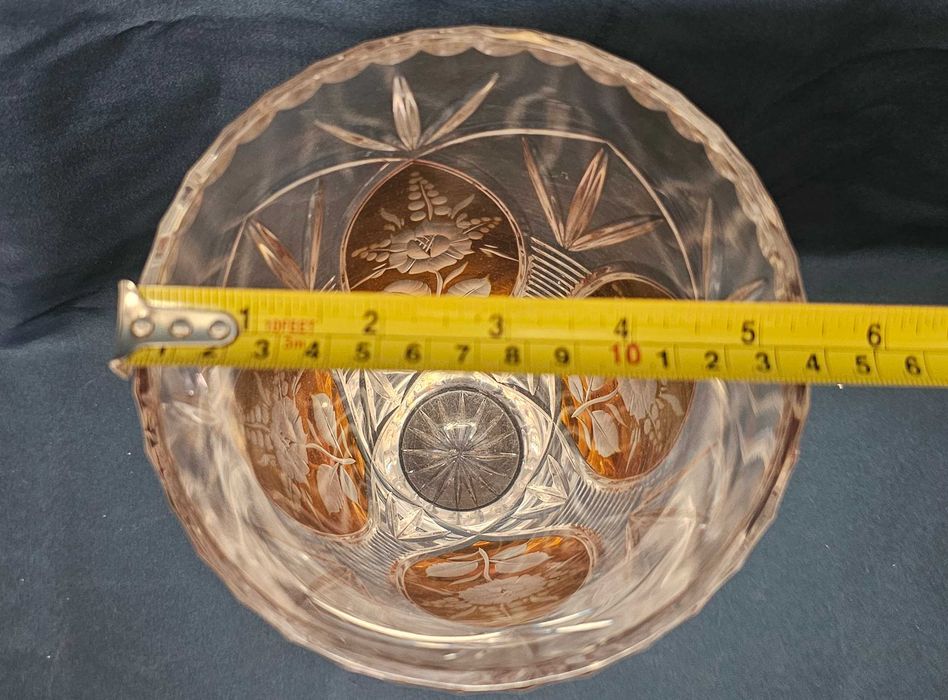 Wazon Kryształ PRL kolor 23cm JULIA