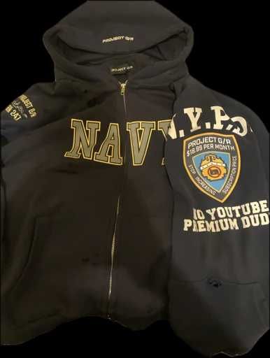 Project g/r navy zip