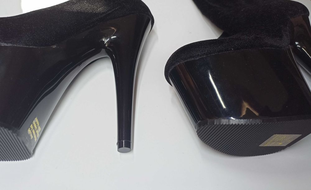 Сапоги ботфорты стрипы 38р на платформе лабутены двойка Pleaser