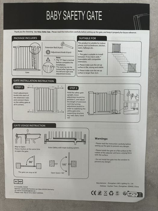 Porta de segurança para bebés da marca Naizy