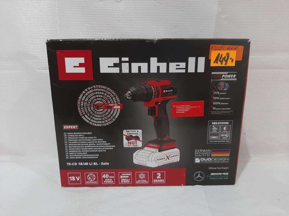 Wiertarko-wkrętarka EINHELL TE-CD 18/40 LI BL Solo