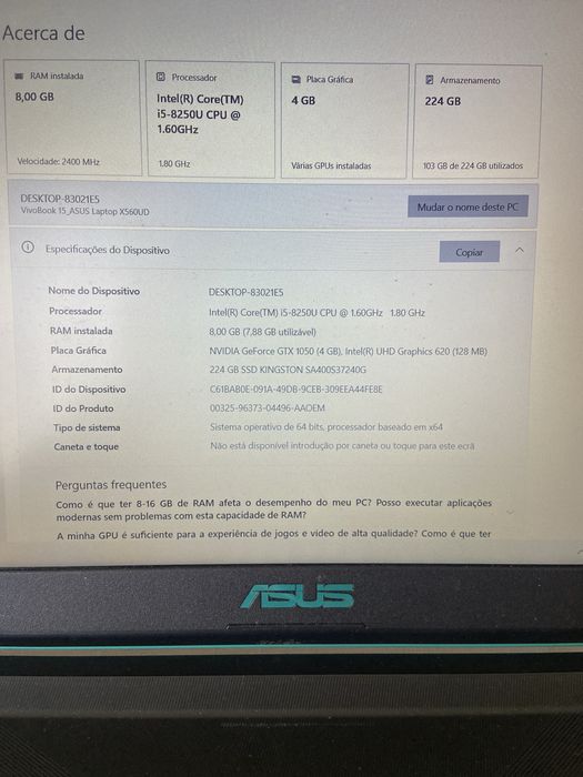 PORTARIL - ASUS GAMMING