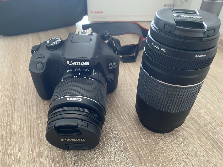 Canon 4000d nova + lentes e mochila