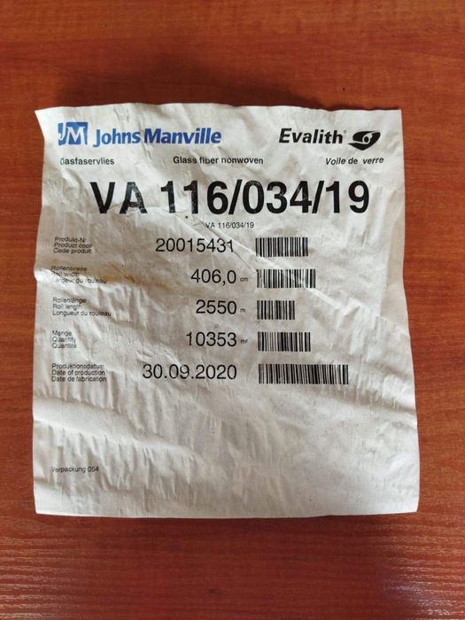 110tys m2 geowłóknina biała czarna johns manville evalith glas fiber