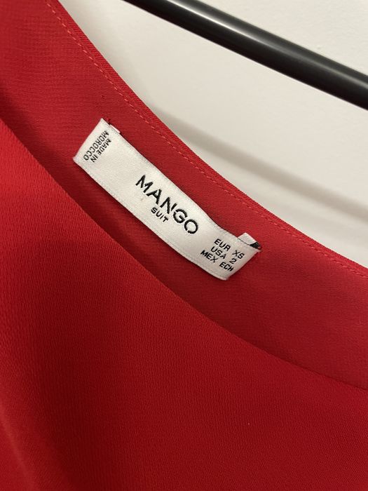 Czerwona, nowa elegancka sukienka Mango