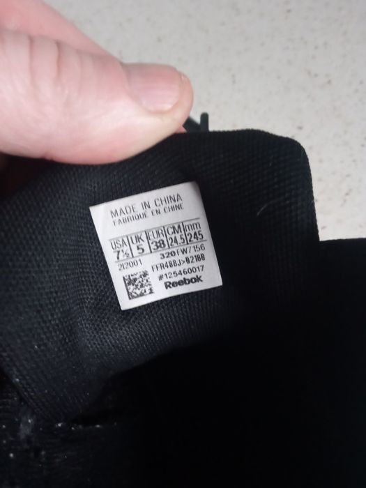 Buty snickers reebok uszkodzone rozmiar 38 wkładka 24,5cm