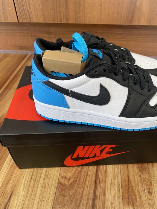 Jordan 1 Low Black Dark Powder Blue 39