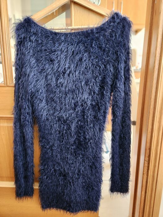 Bershka / Casaco pêlo azul / Tamanho S