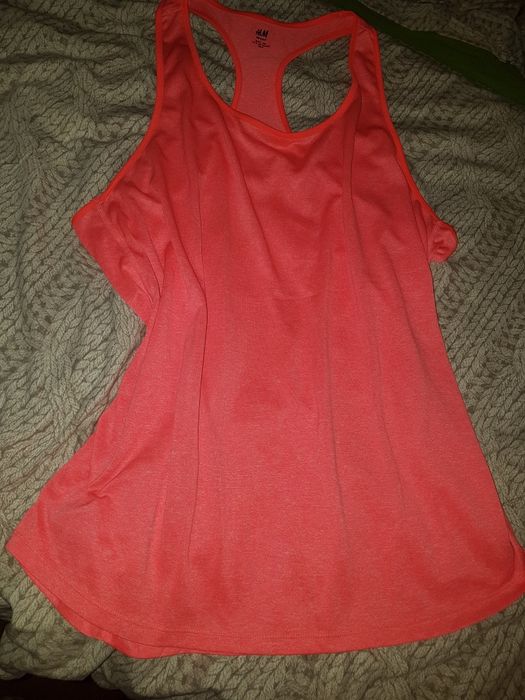 H&M fitness cross L 40 neon róż sport koszulka