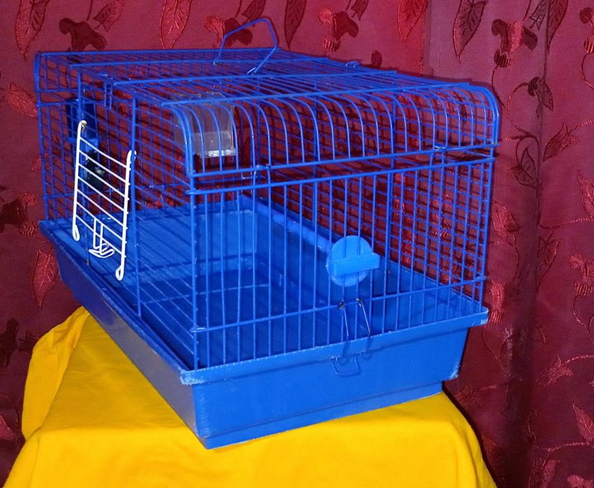 Клітка для птахів, гризунів /глибокий піддон/ поїлка/годівниця/жердина