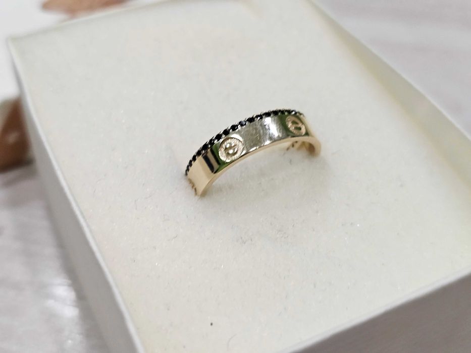 Złoty obrączkowy PIERŚCIONEK CARTIER PR 585