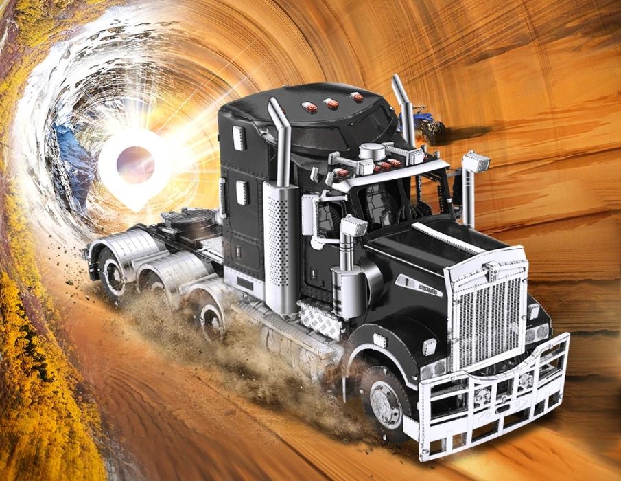Конструктор металлический 3D пазл Тягач Kenworth Truck T909, Грузовик