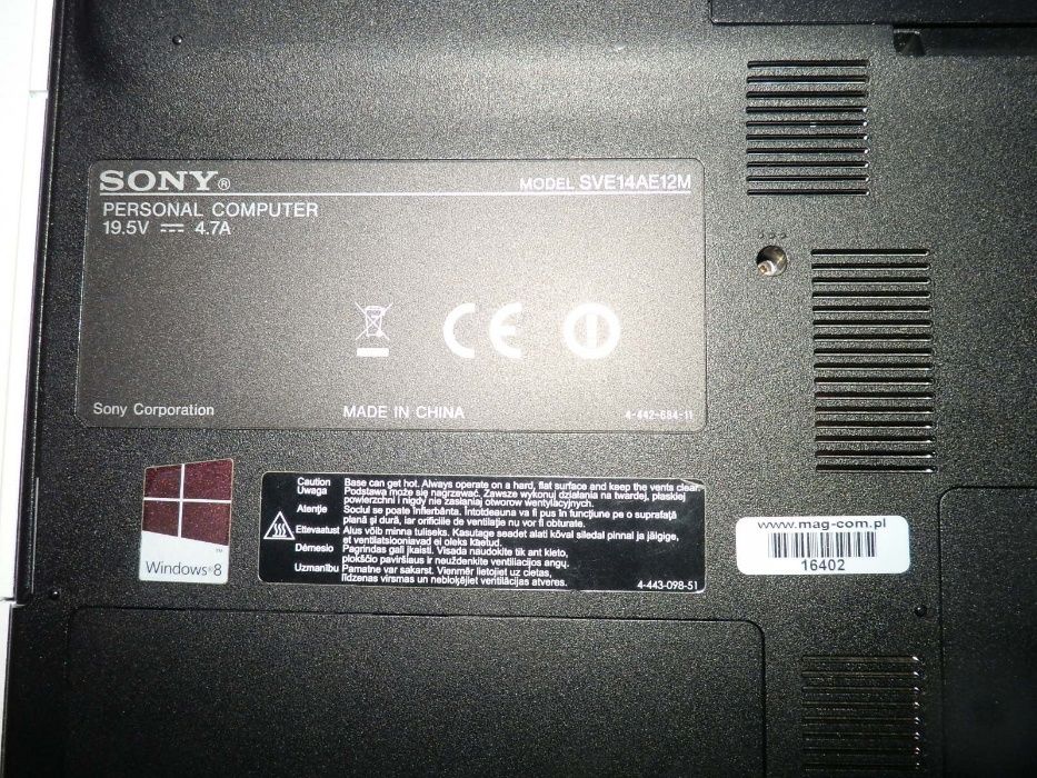 Laptop Sony Vaio biały SVE14A2V1EW 14' cali 120GB SSD 4 RAM Wrocław