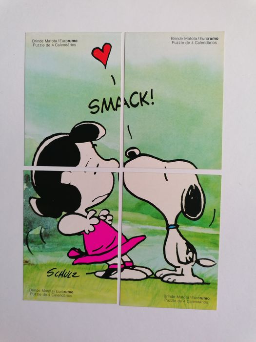 Conjunto de 4 calendários de 1985 do Snoopy
