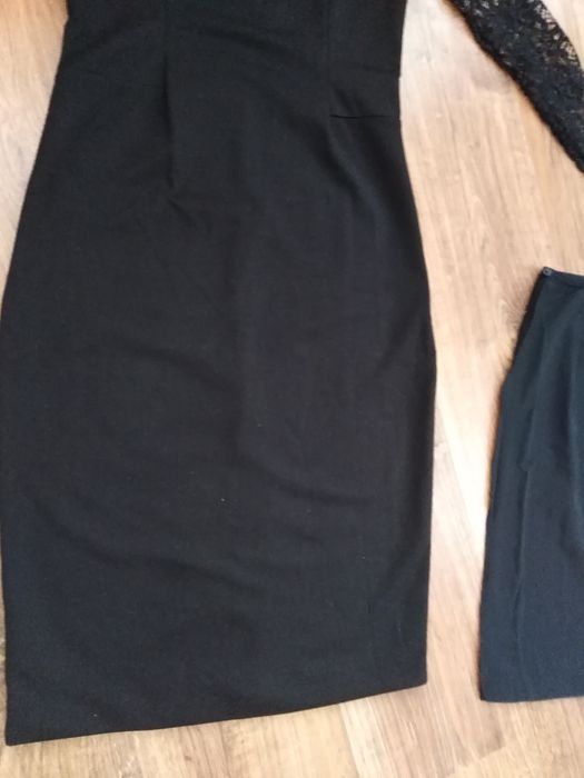 Avon вечернее платье чёрное с кружевом р.40-42,S